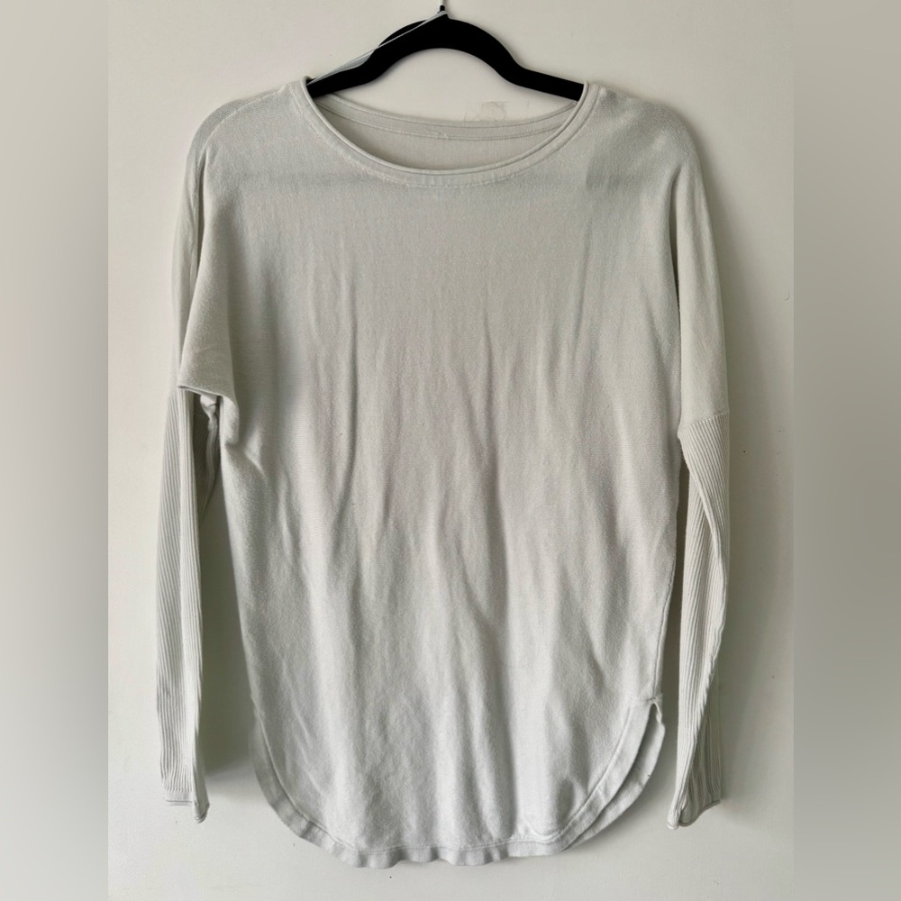 lululemon athletica White Crew Neck Sweater